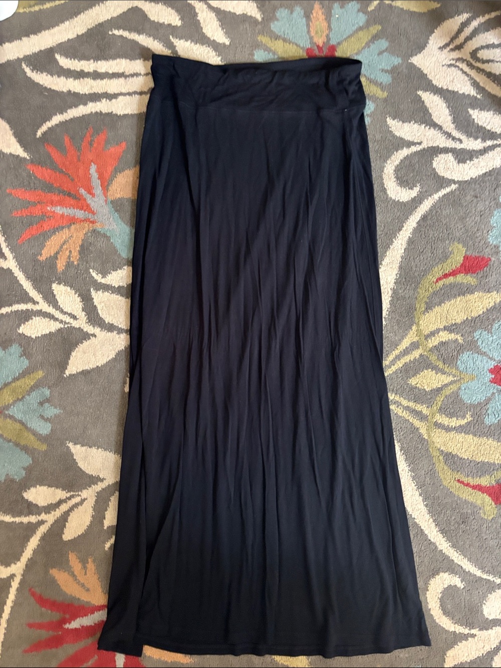 kenzie Black Maxi Skirt - Flowing Full-Length Silhouette